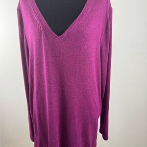 Lane Bryant Magenta Knit Top